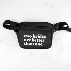 NWT Black Two Brides Are Better Than One Fanny Pack
